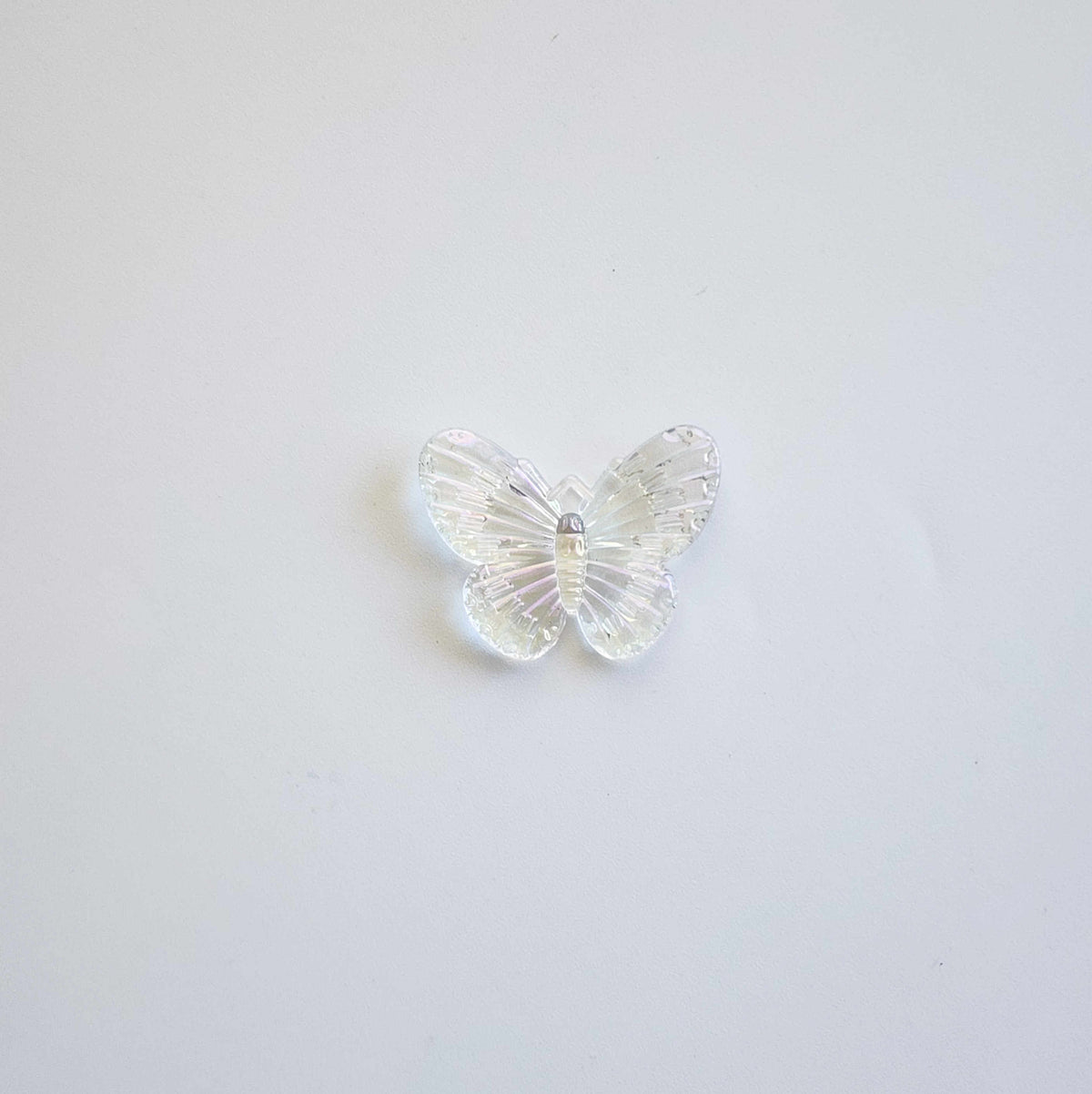 Clear white butterfly acrylic charm