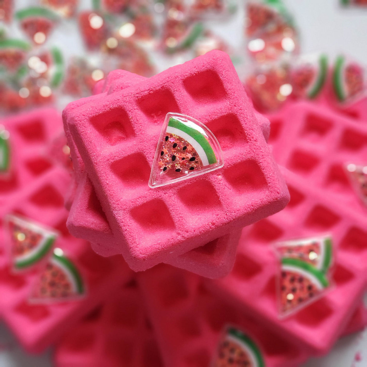 watermelon waffle bath bomb