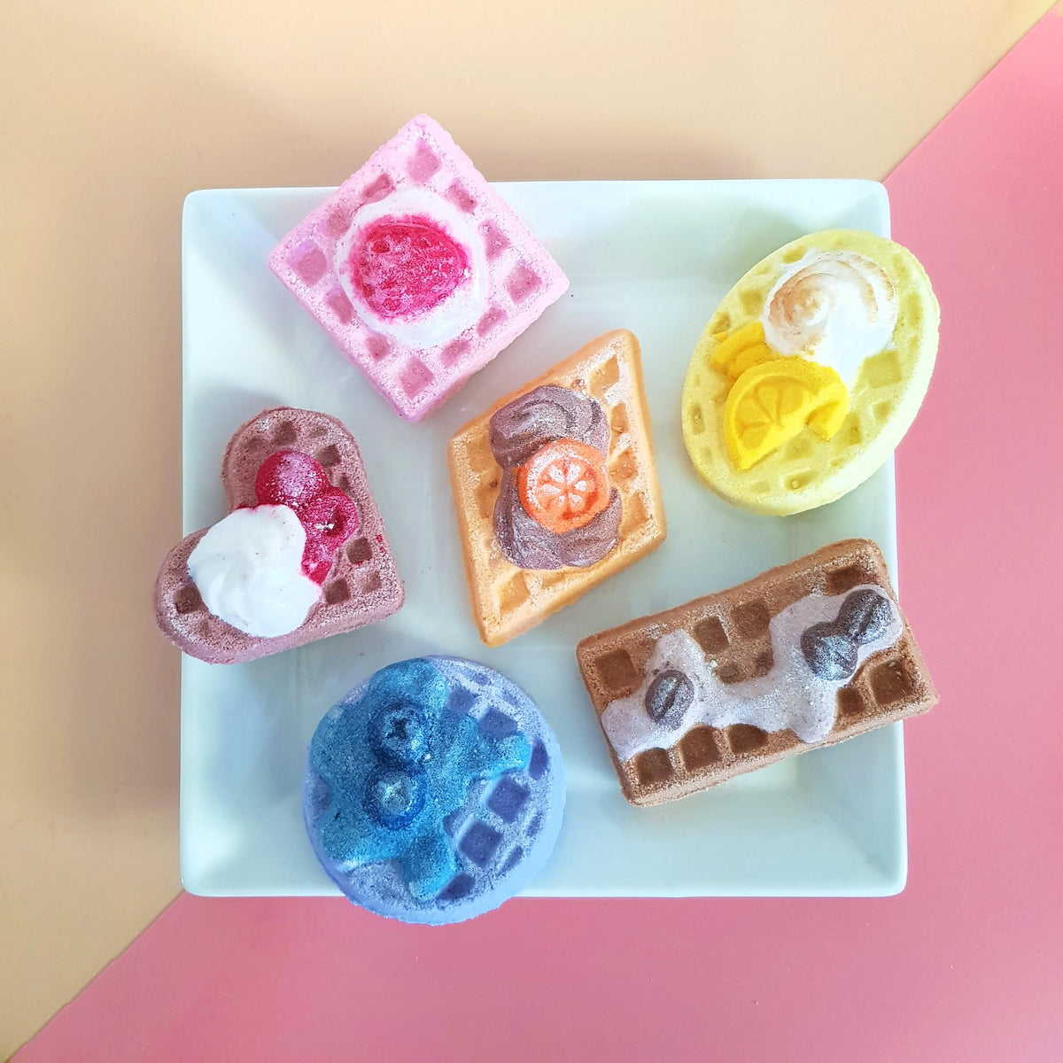 dessert waffle bath bombs