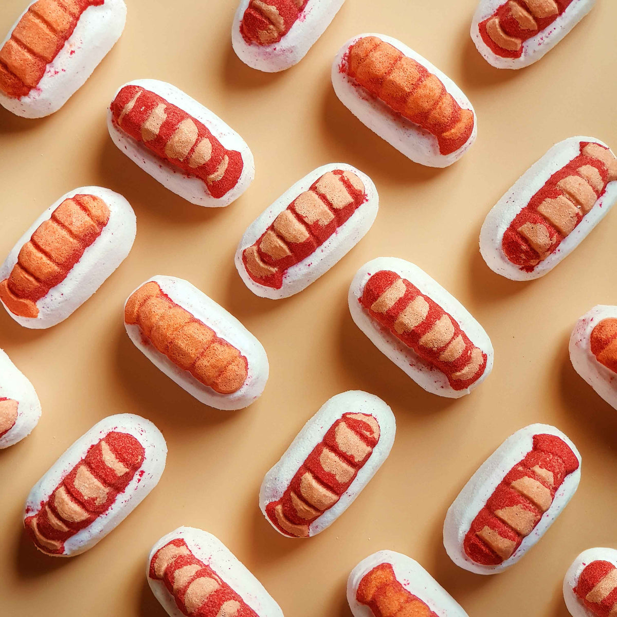 Prawn Raspberry sushi bath bomb