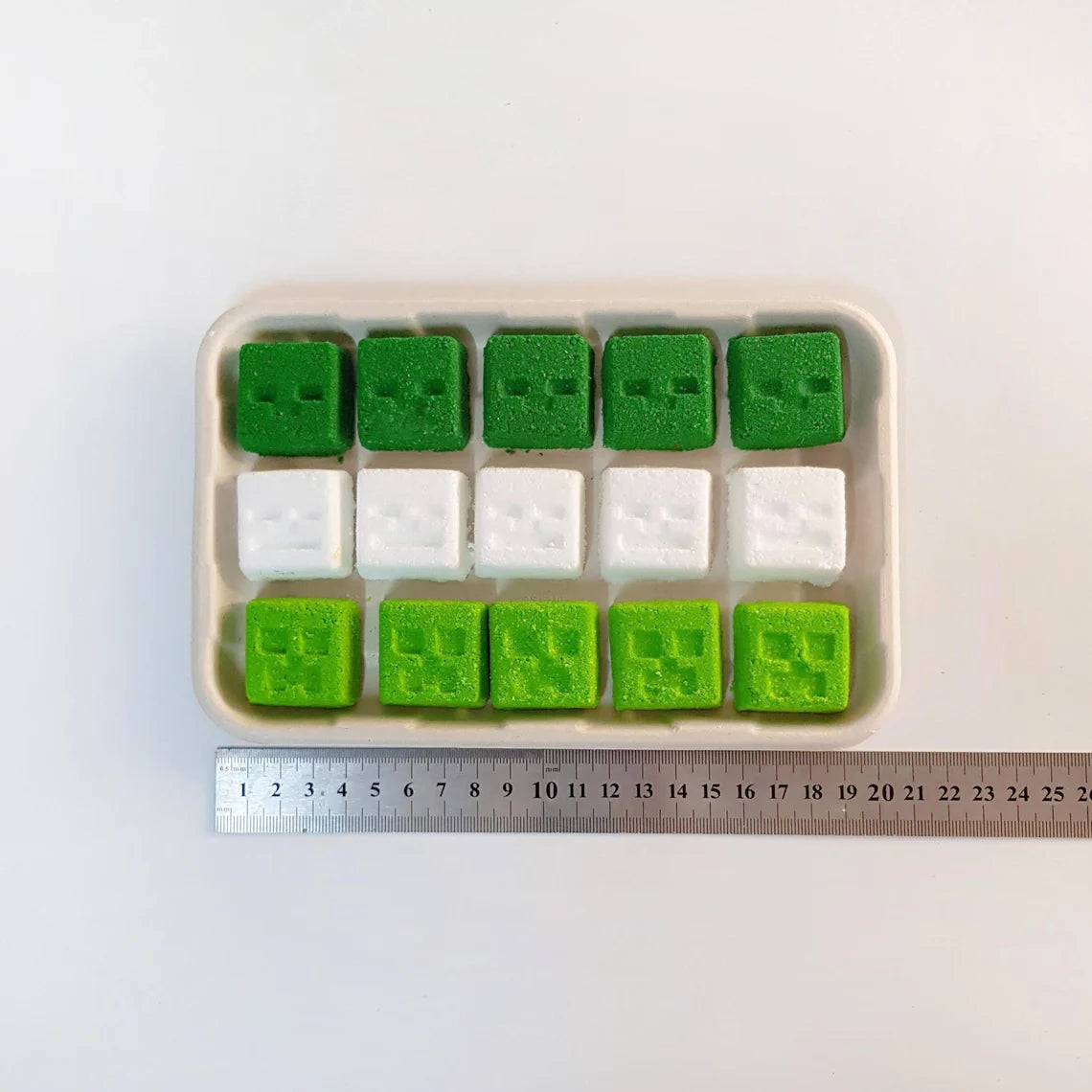 Mini minecraft bath bomb measurement