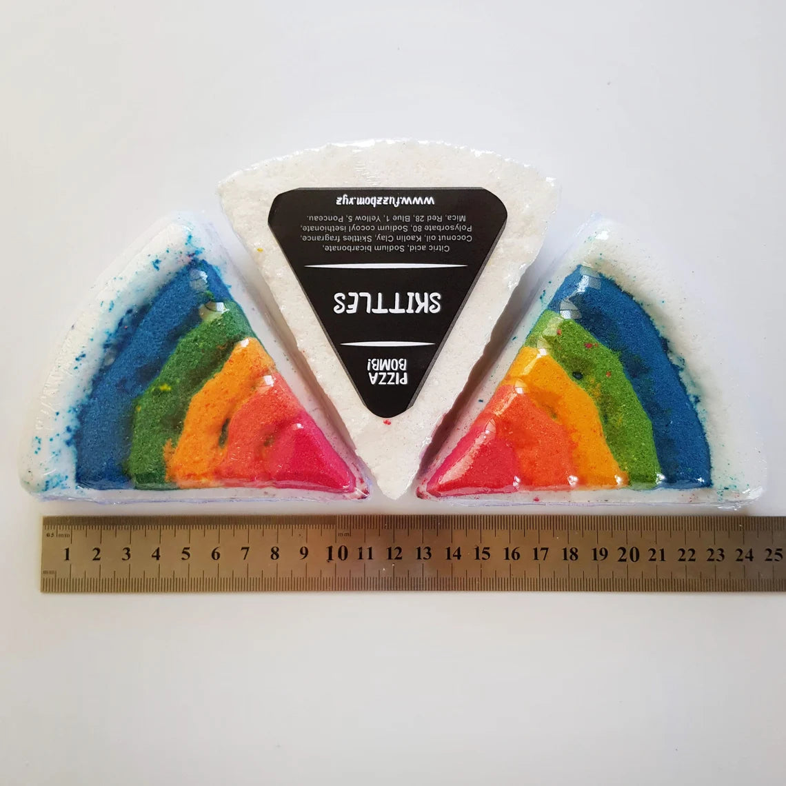 Rainbow skittles pizza bath bomb