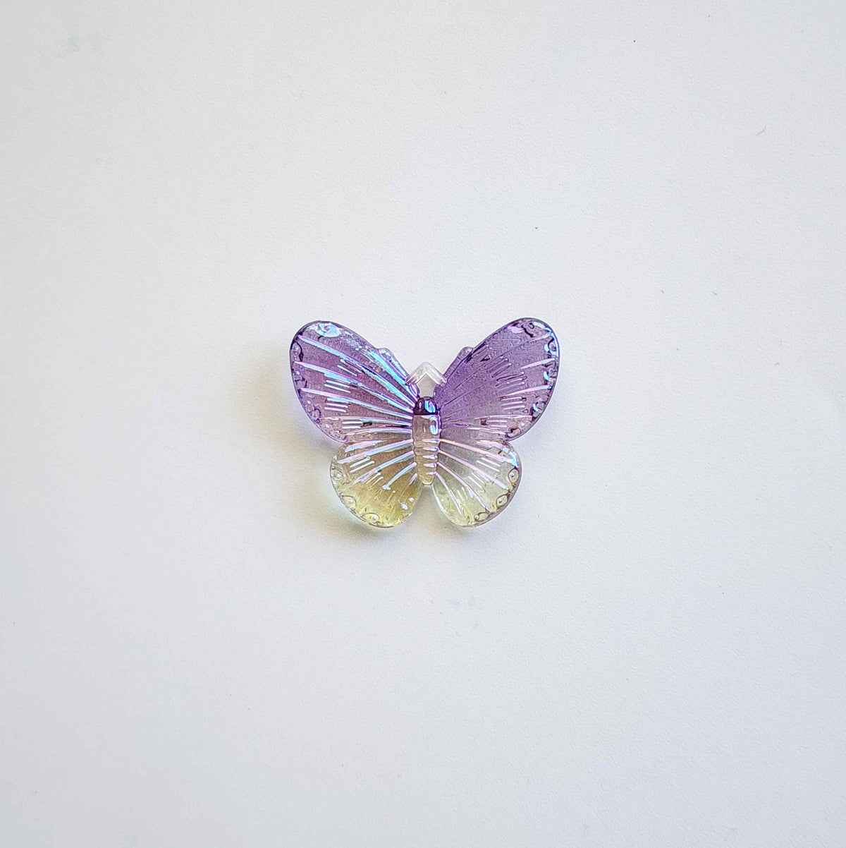purple and yellow butterfly acrylic charm
