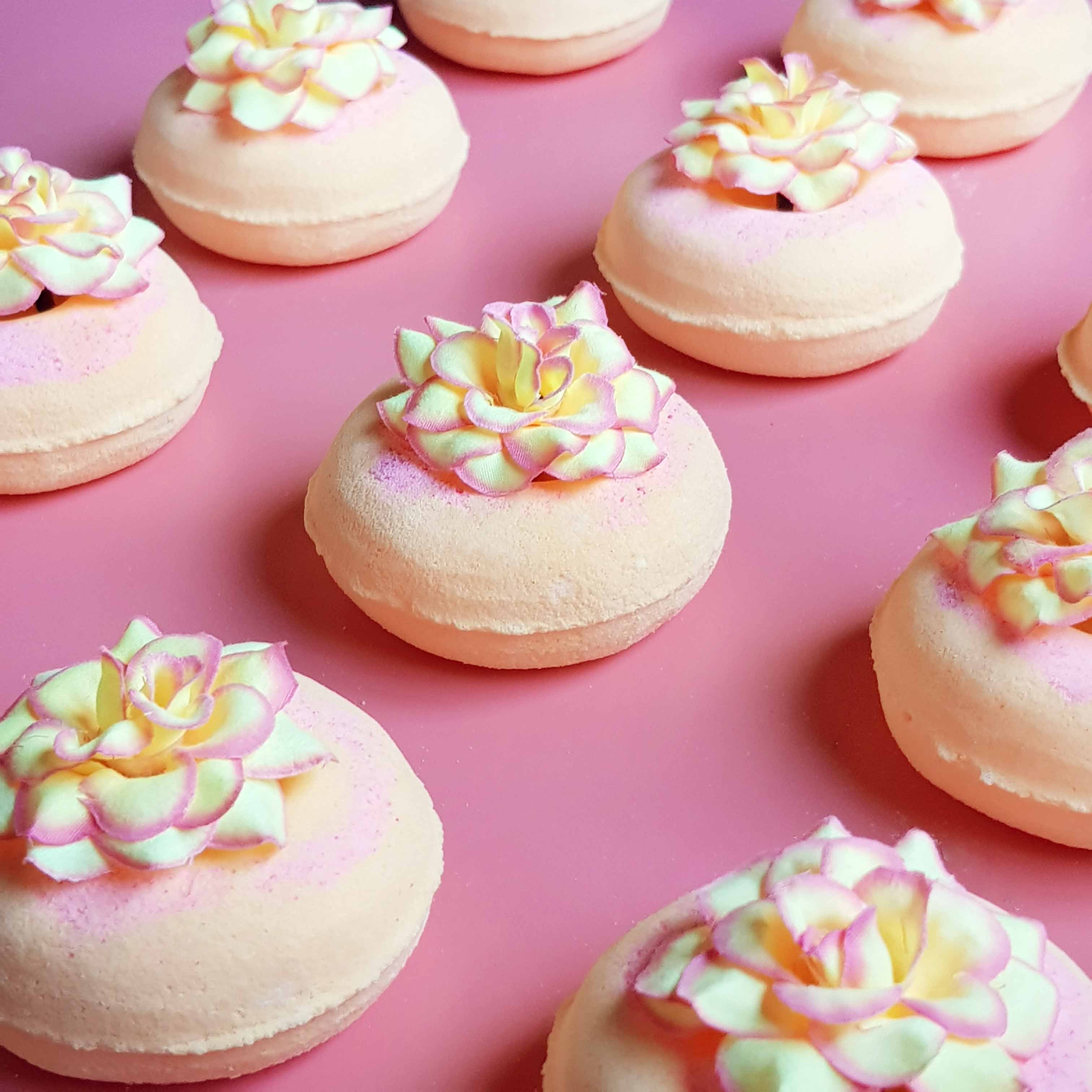 Peony Rose Floral Doughnut Bath Bomb