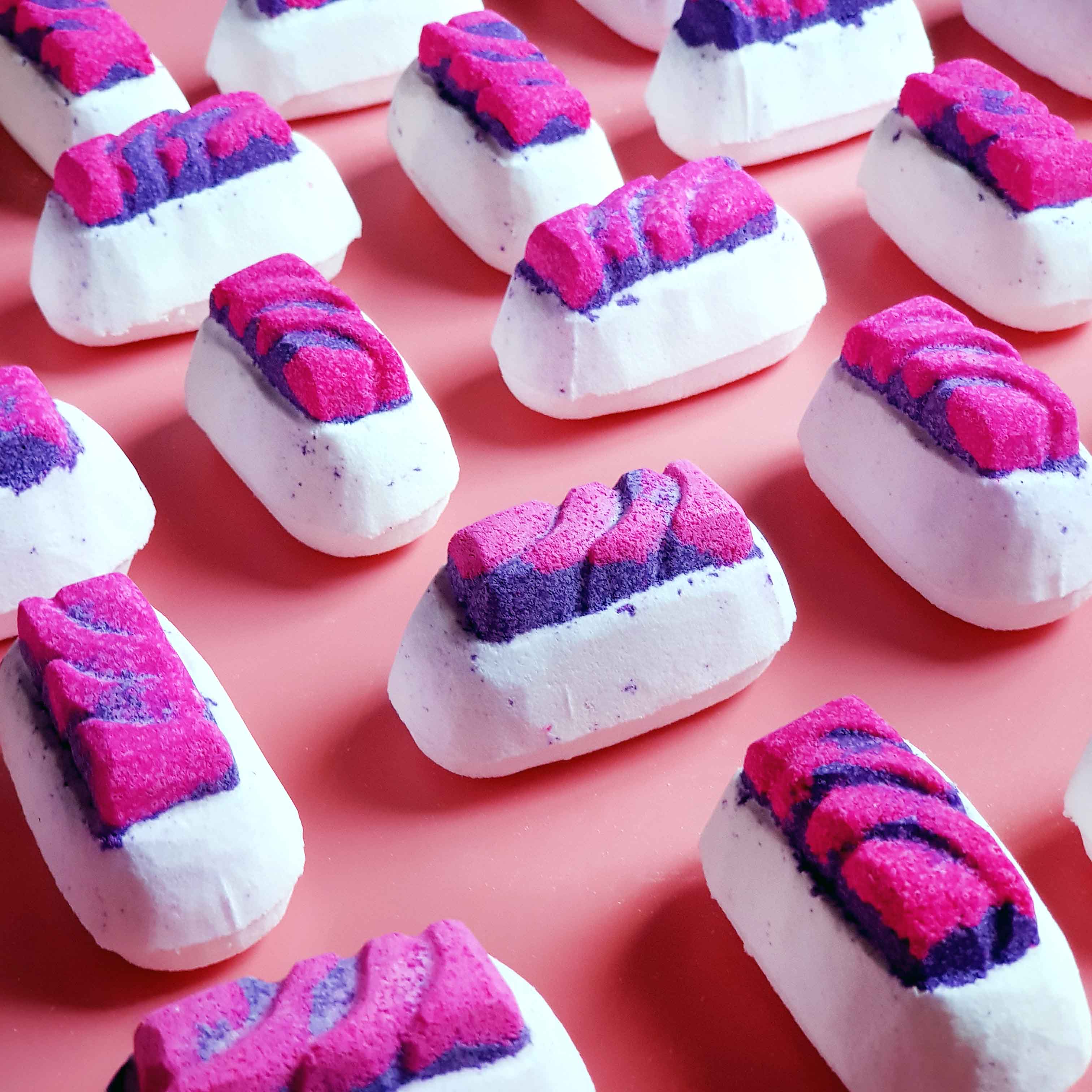 Purple and Pink Grape sushi bath bomb