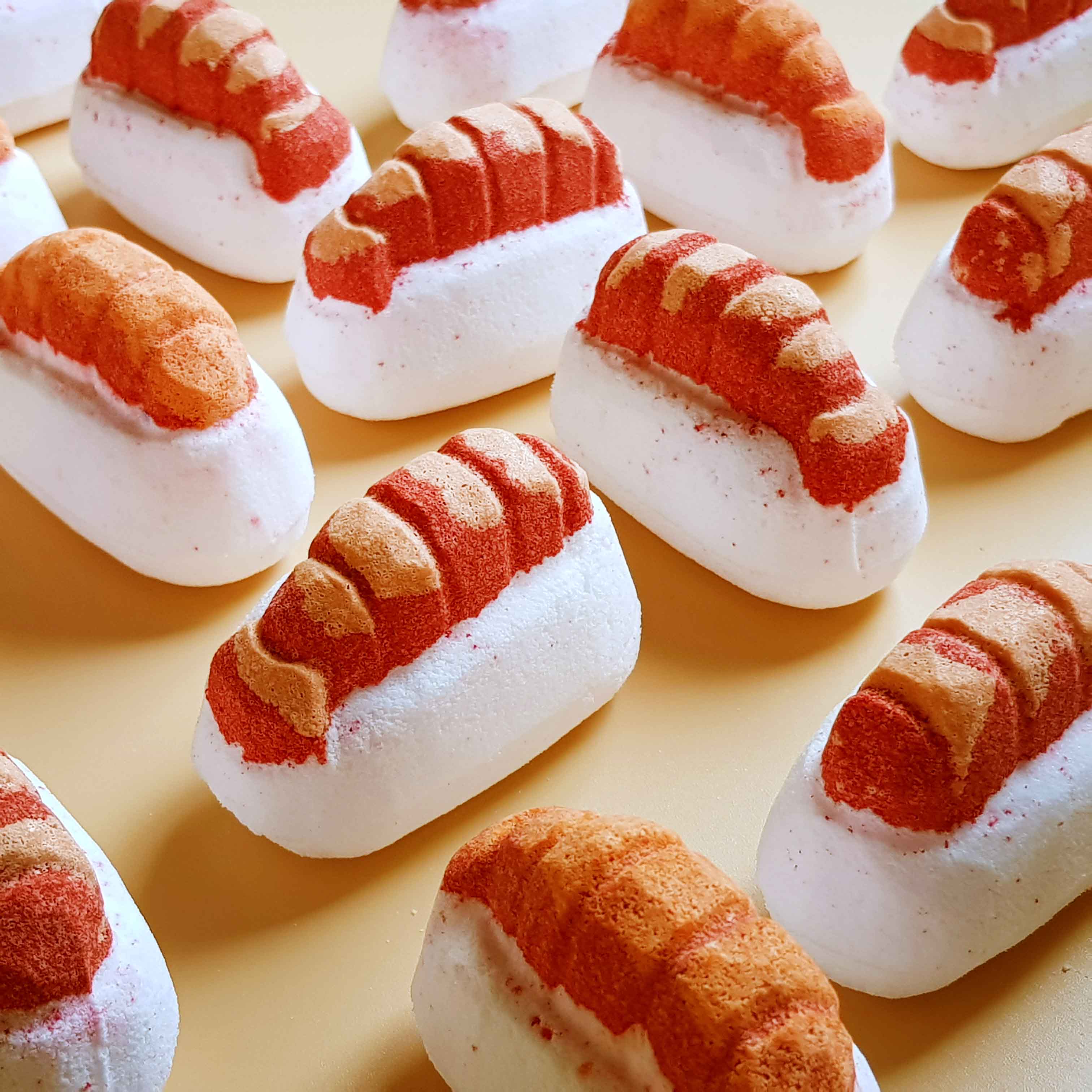 Prawn Raspberry sushi bath bomb