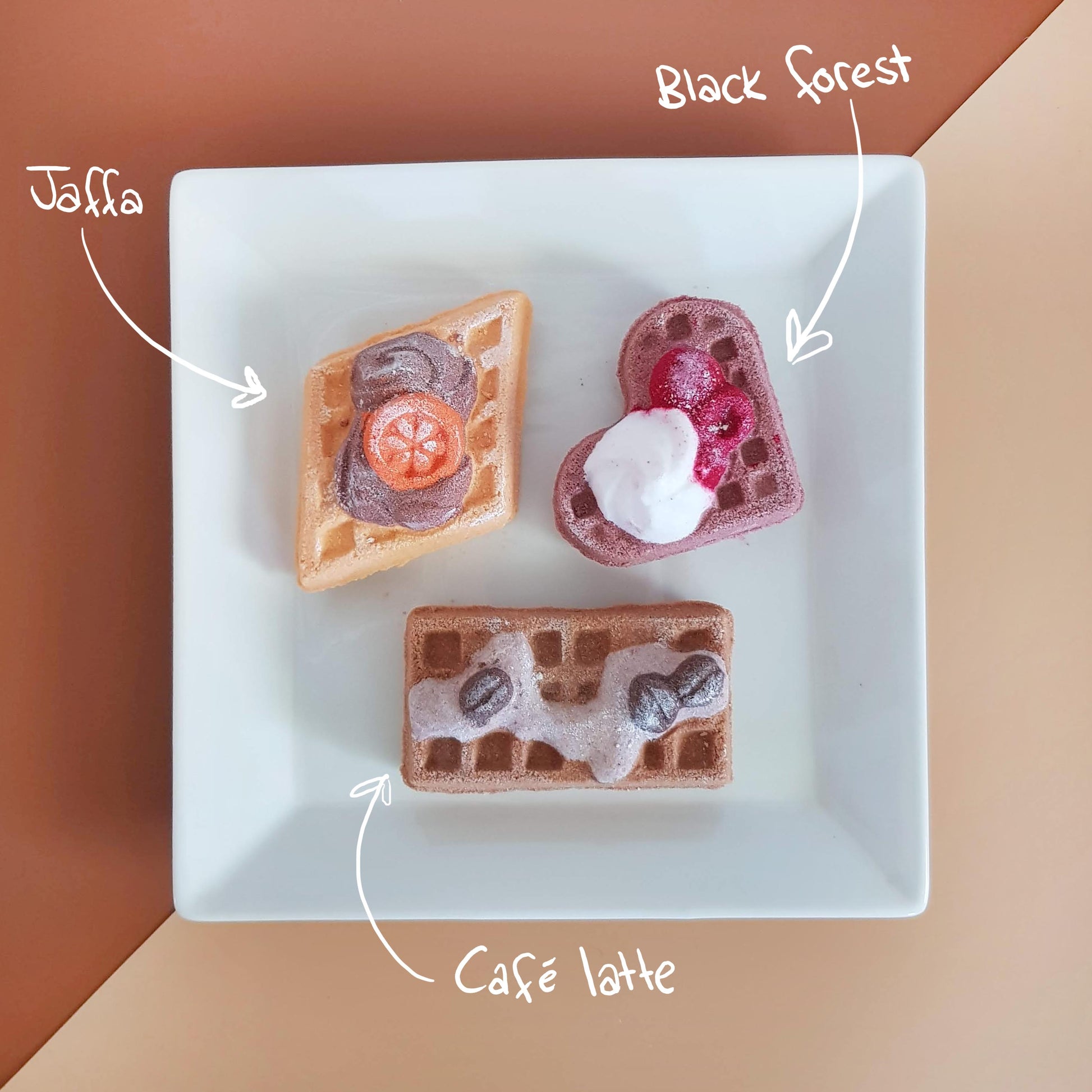 dessert waffle bath bombs