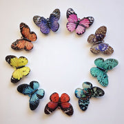 Ring of bright colourful acrylic butterfly charms