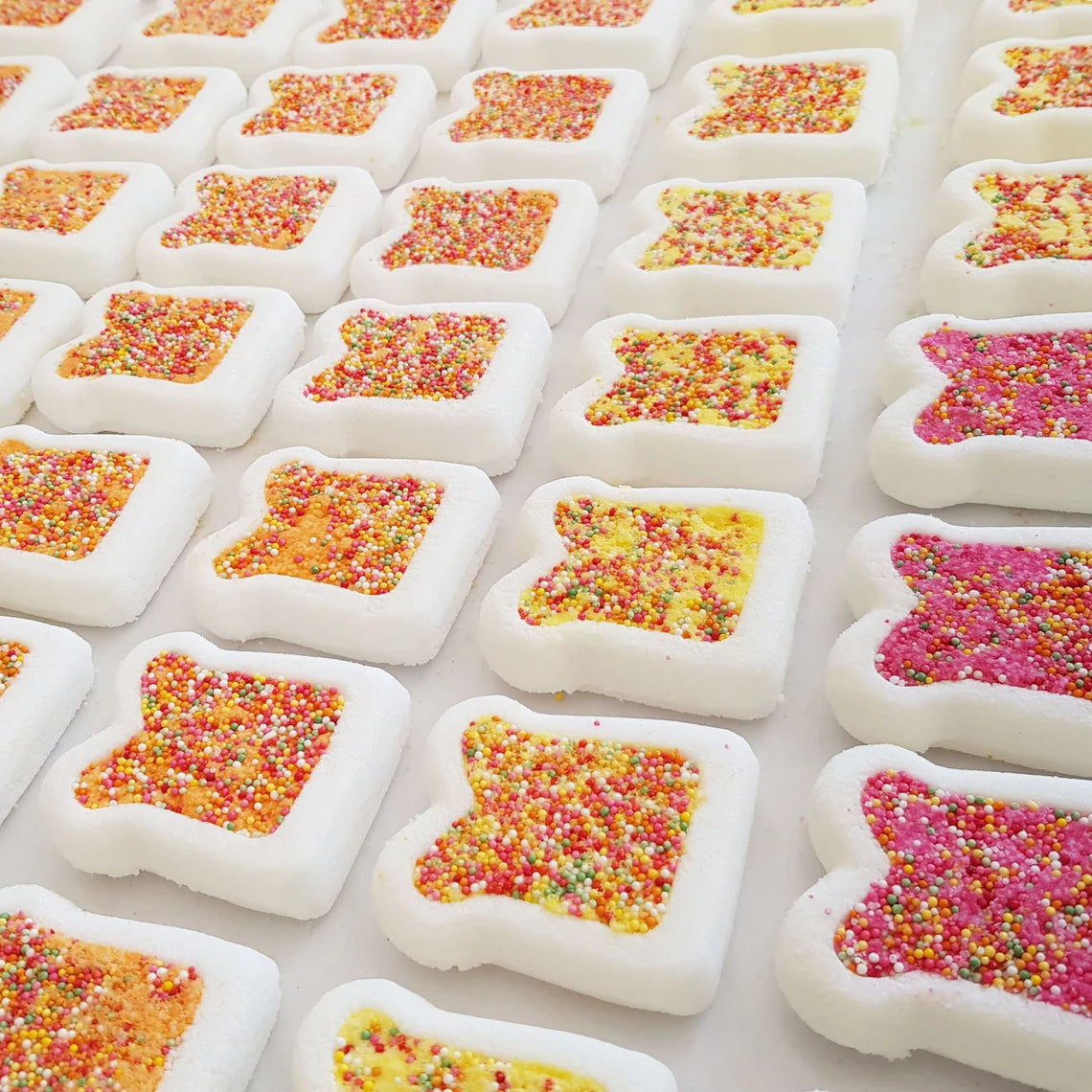 handmade fairy bread bath bomb