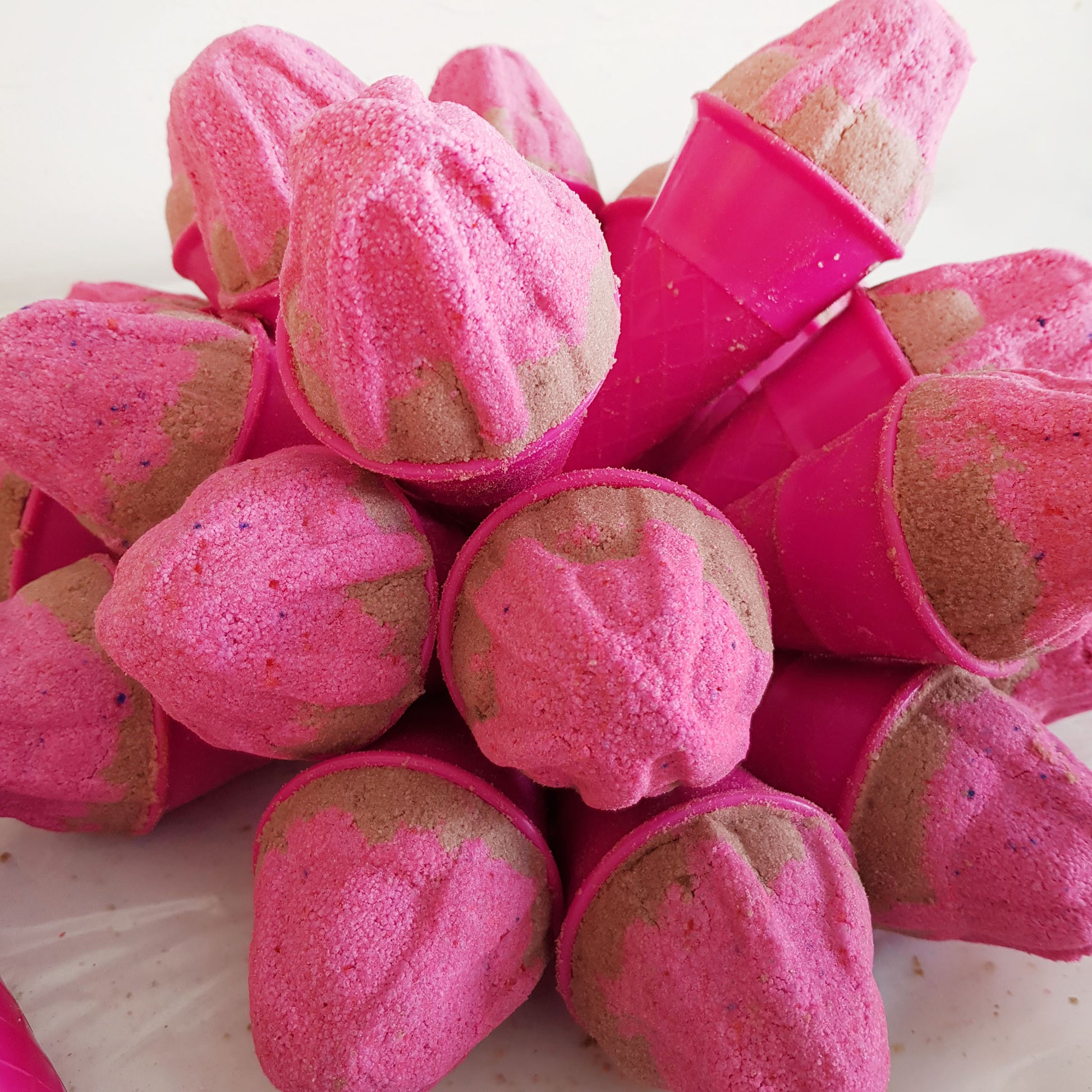 Ice cream bath bomb in cone