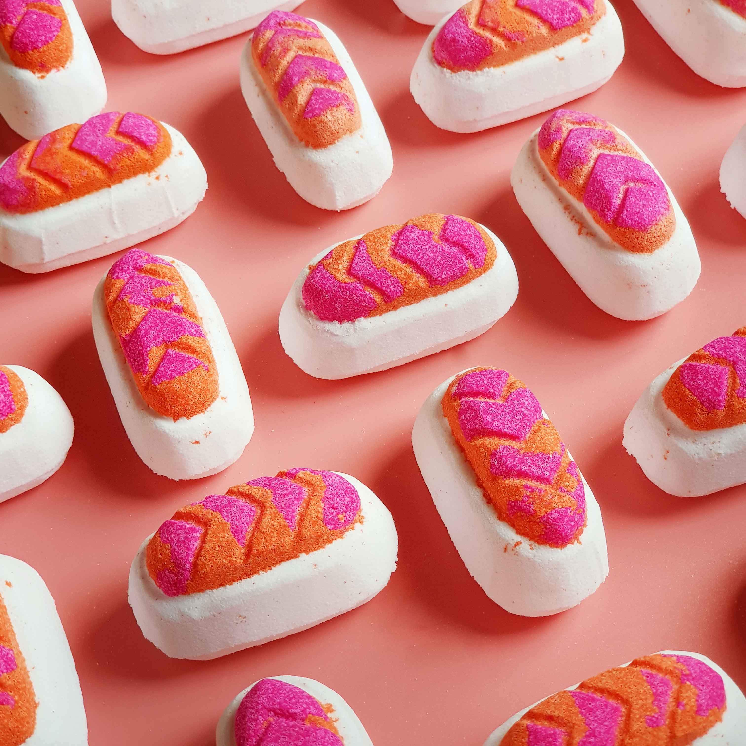 Peach sushi bath bomb