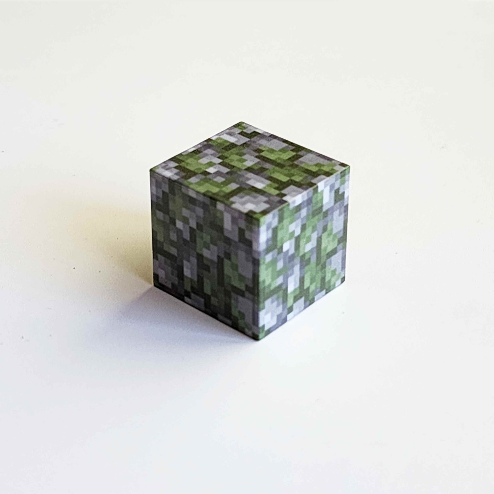 mossy cobblestone textured magnetic minecraft building block