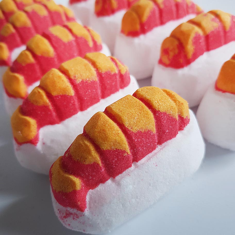 Prawn Raspberry sushi bath bomb