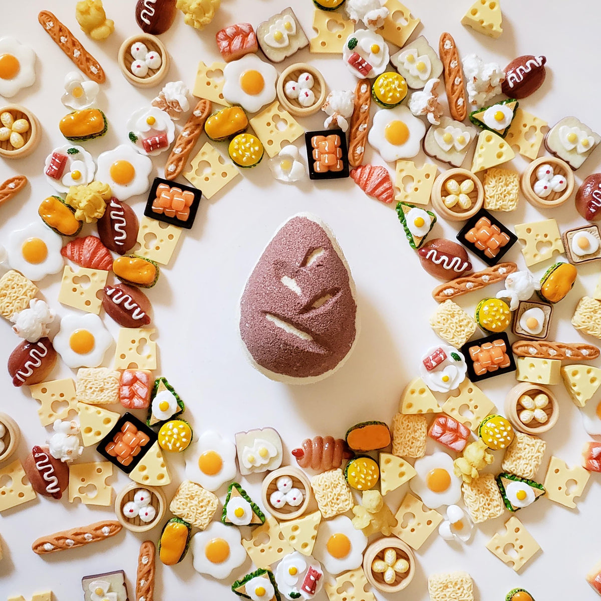 miniature food toy figure surprise bath bomb