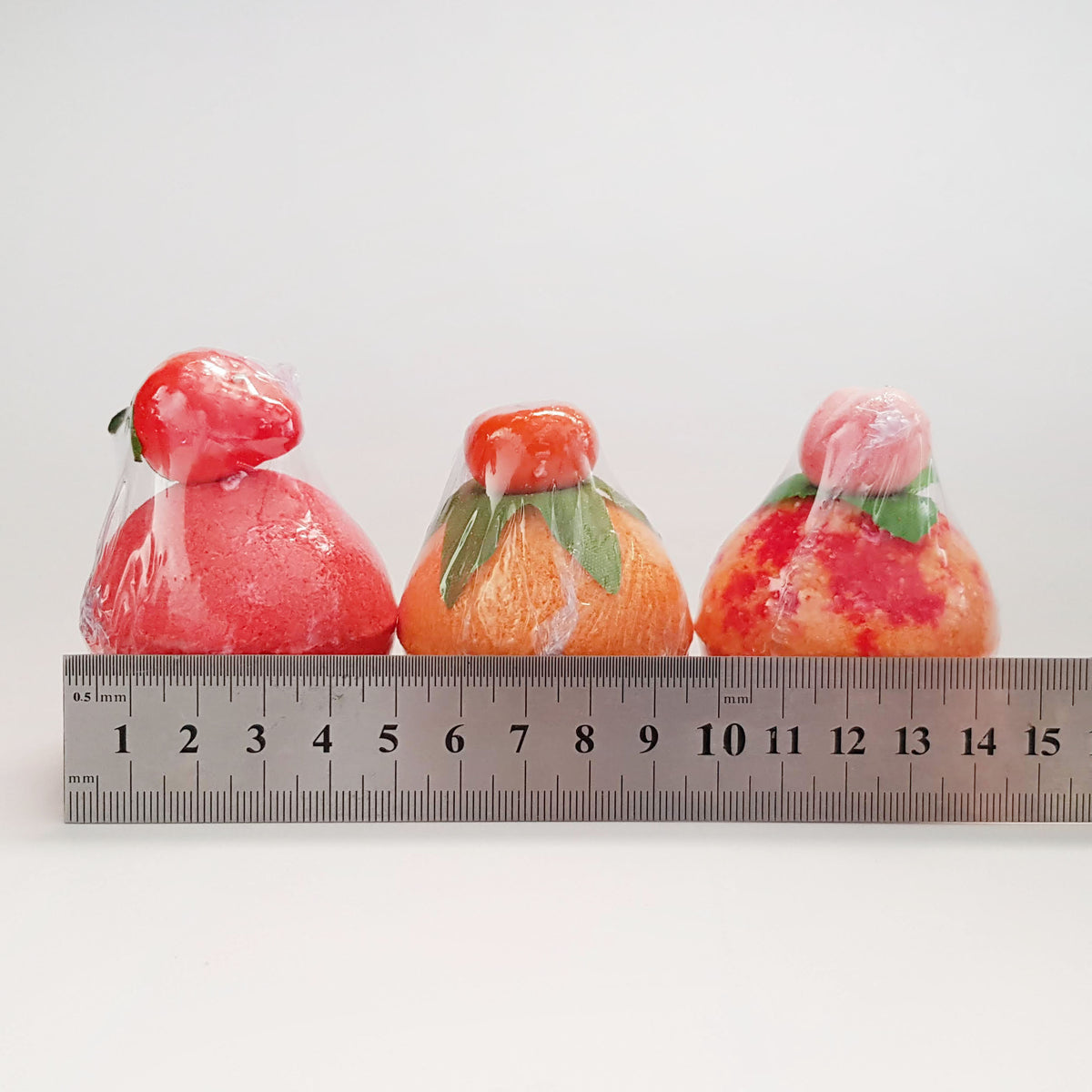 Strawberry peach mandarin bath bombs