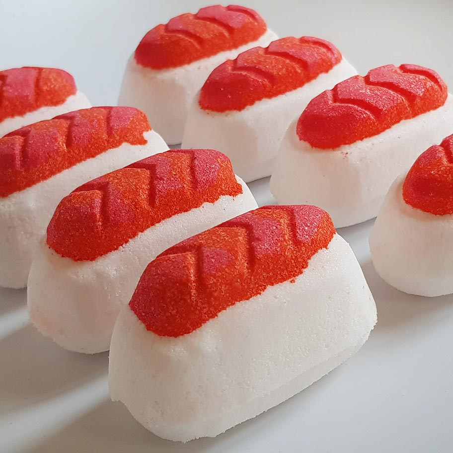 Peach sushi bath bomb