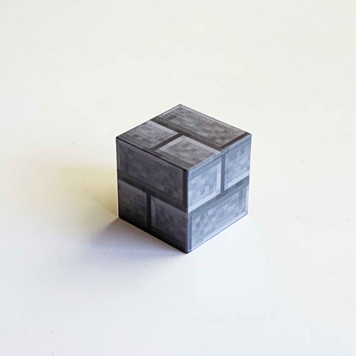 Stone brick textured magnetic minecraft building block