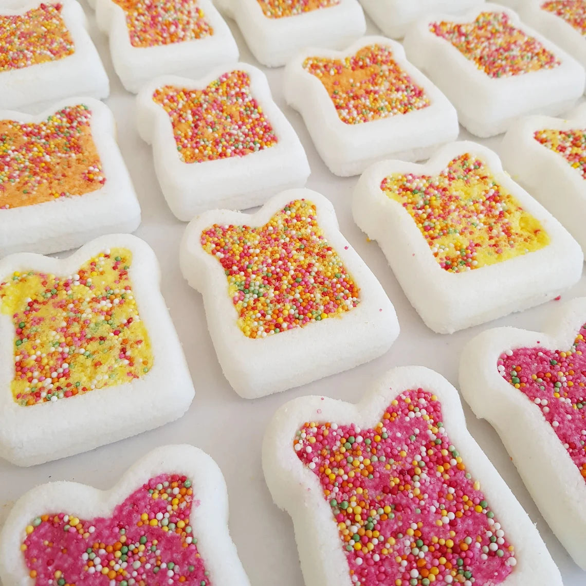 mini fairy bread bath bombs