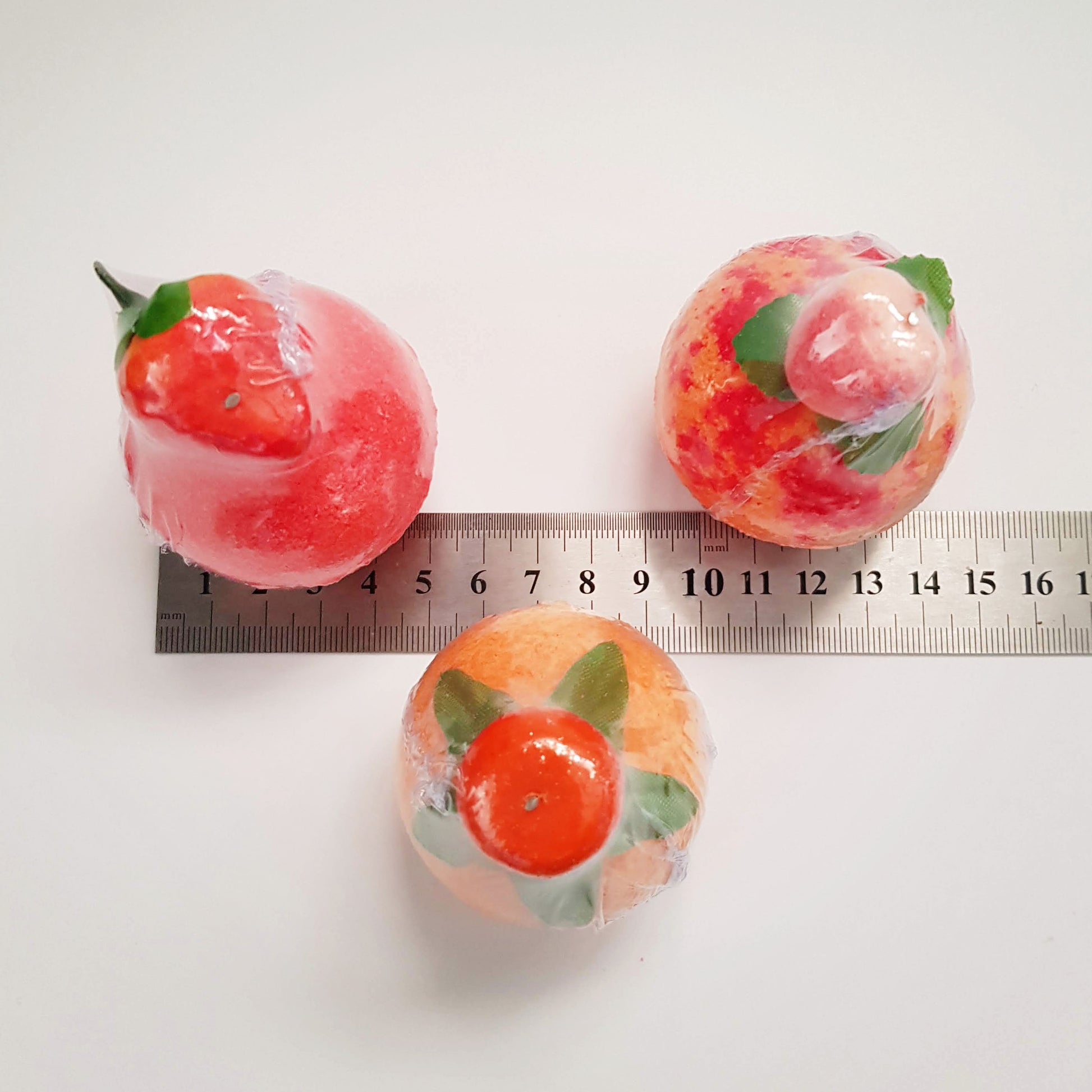 Strawberry peach mandarin bath bombs