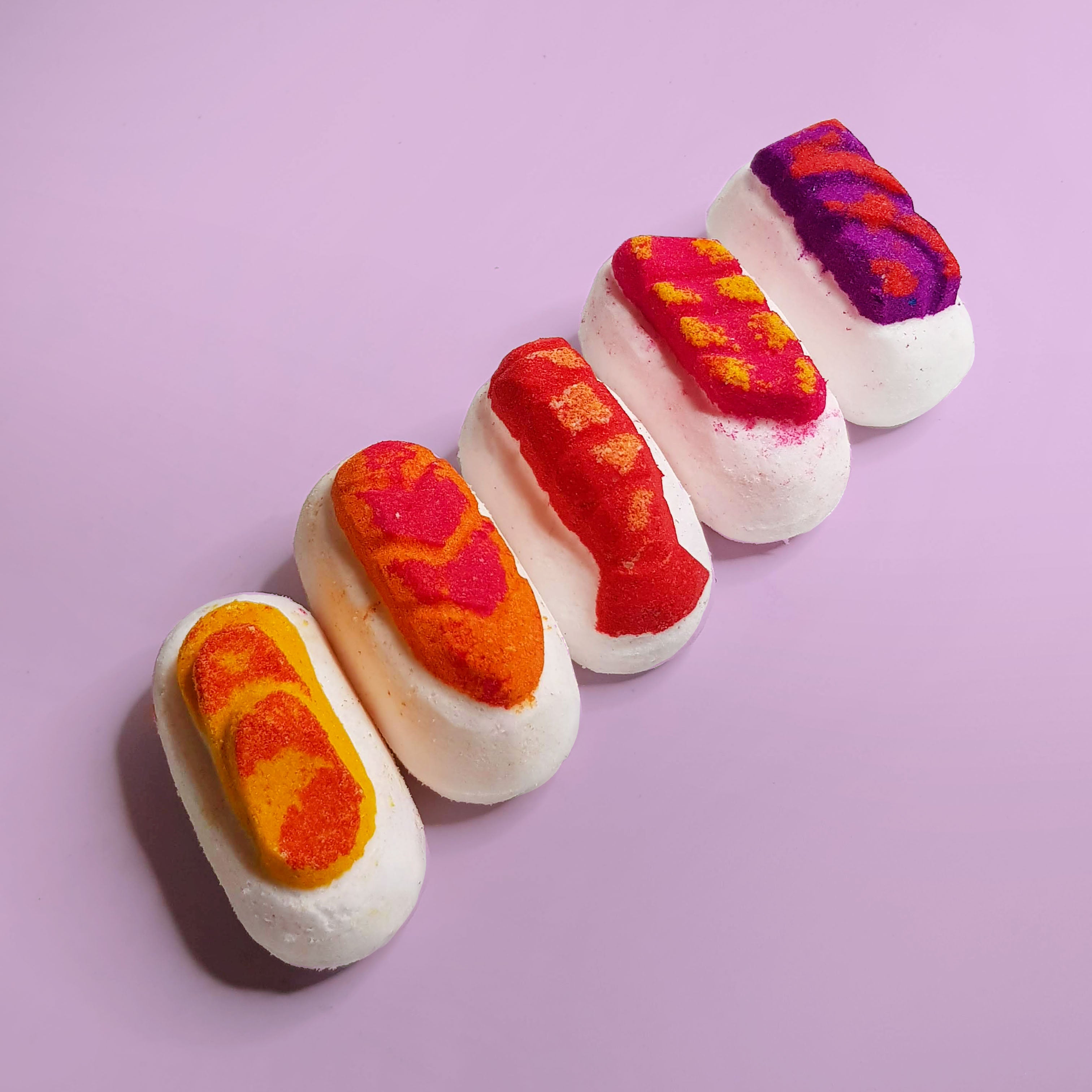 fruit sushi bath bombs