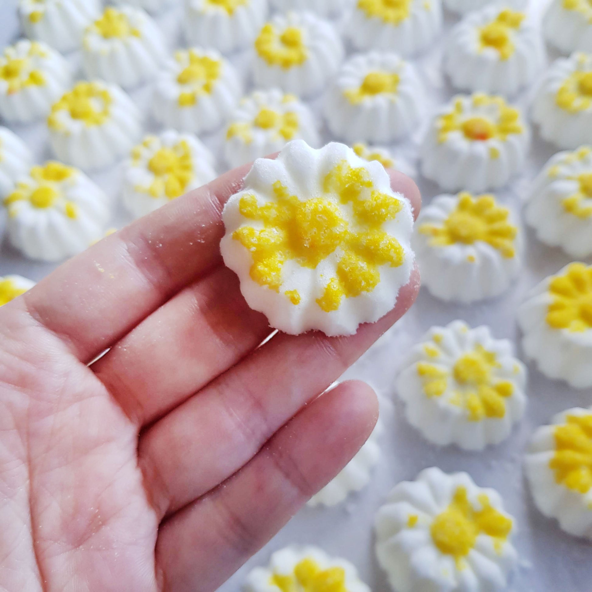 Chamomile mini bath bombs