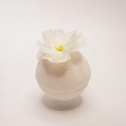 White Gardenia classic bath bomb topped with a white flower