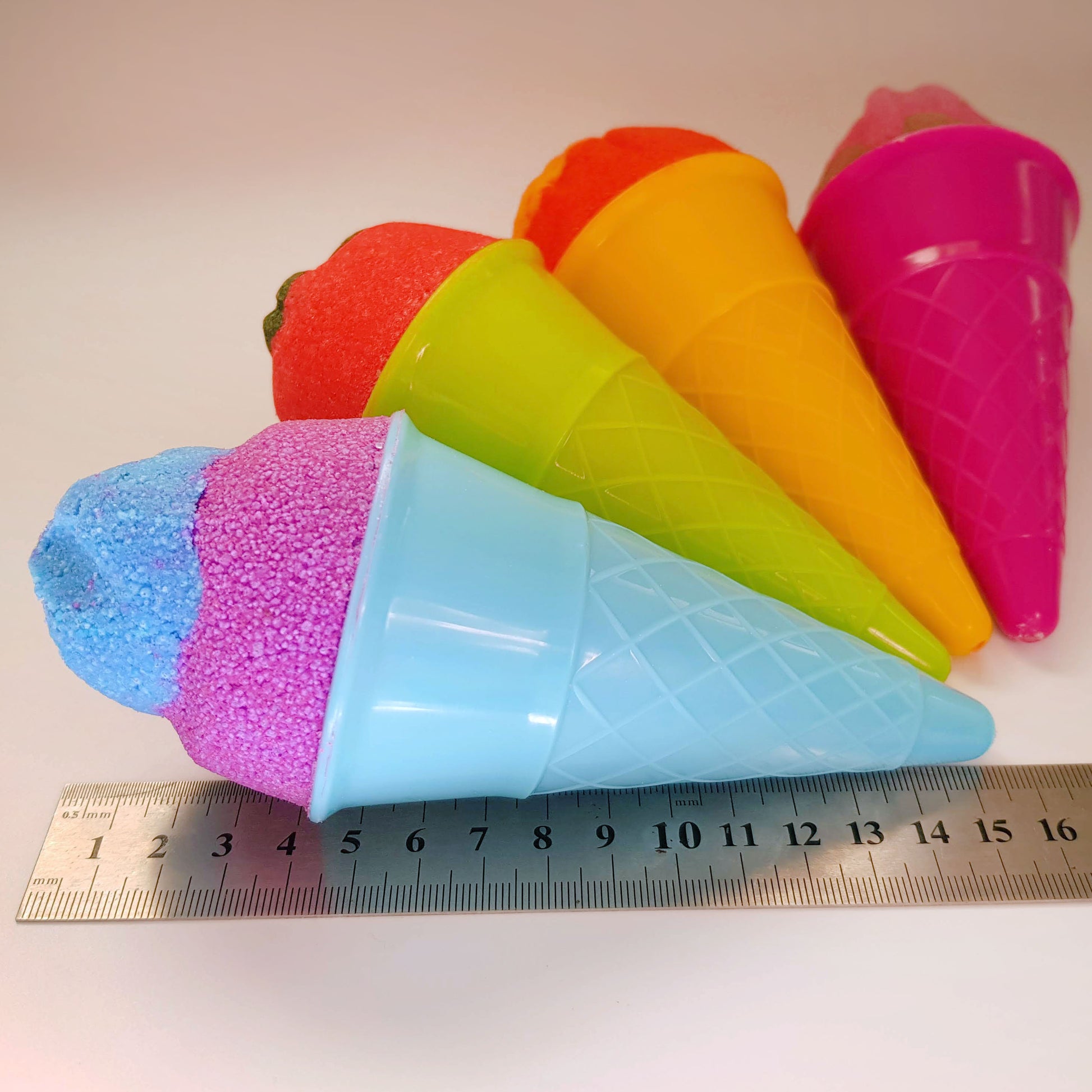 Ice cream bath bomb in cone measurements