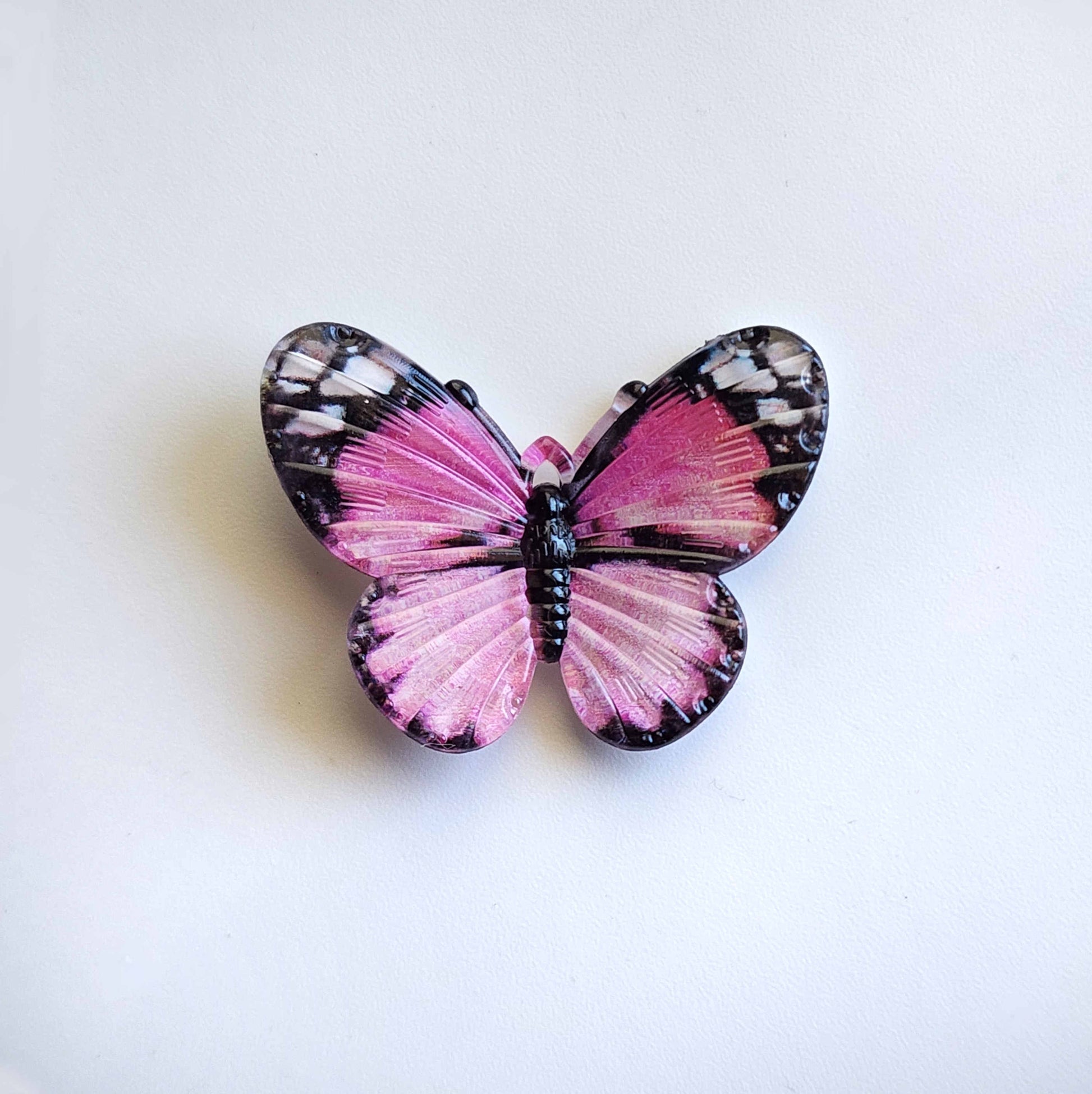 pink acrylic butterfly charm