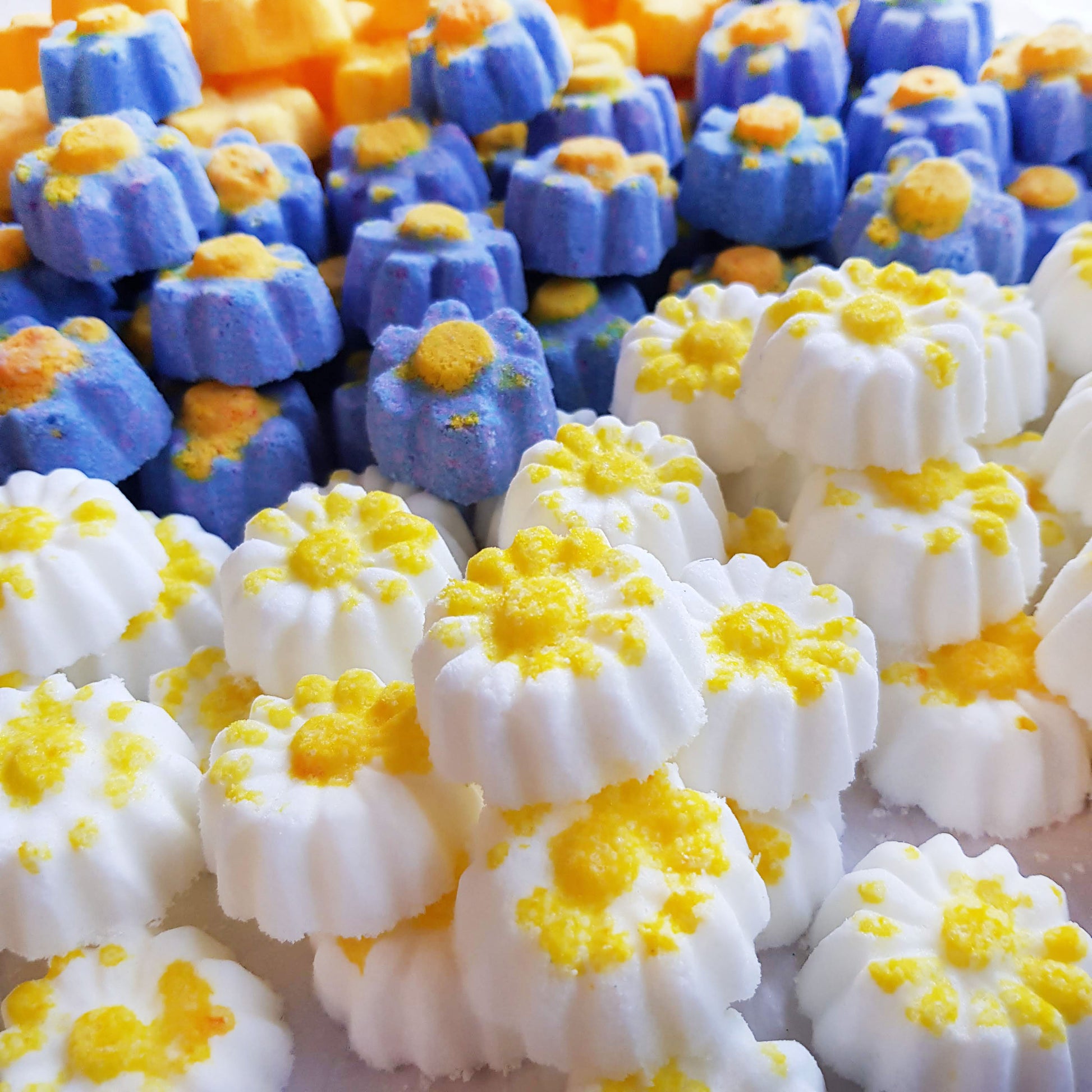 Chamomile, Wild flower, Frangipani mini bath bombs