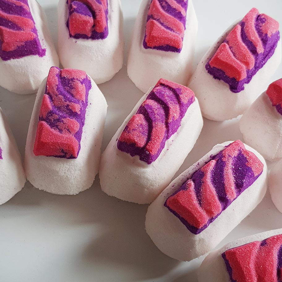 Purple and Pink Grape sushi bath bomb