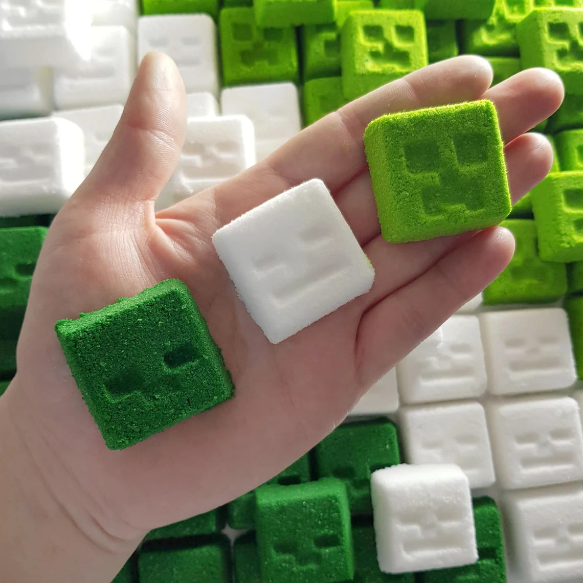Mini minecraft bath bombs zombie creeper skeleton