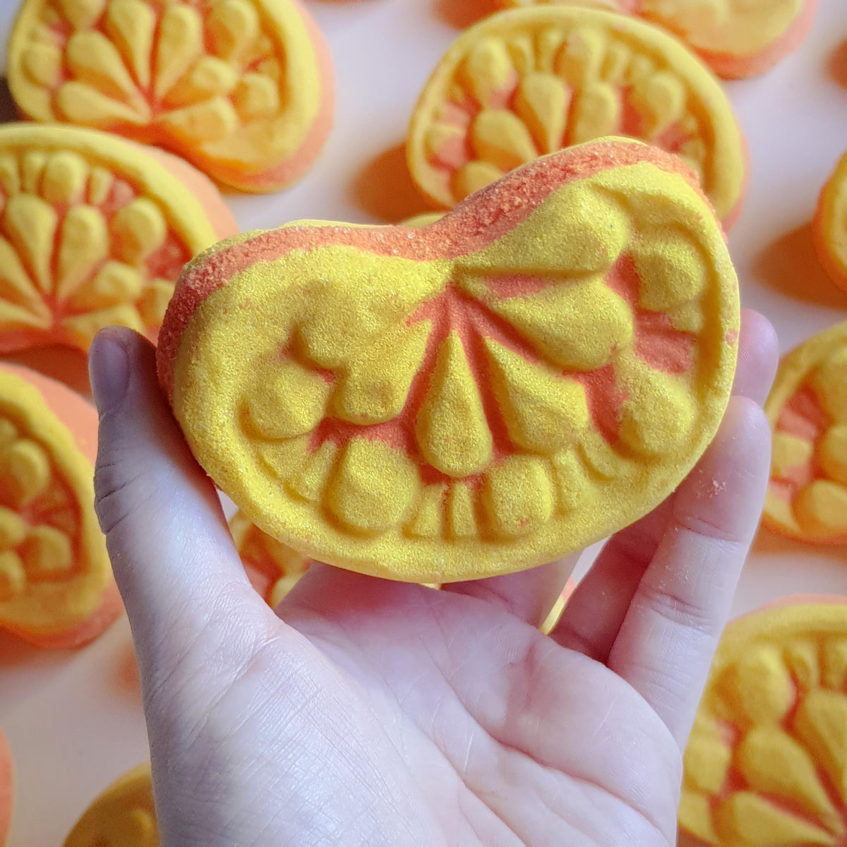 Mandarin essential oil bath bomb