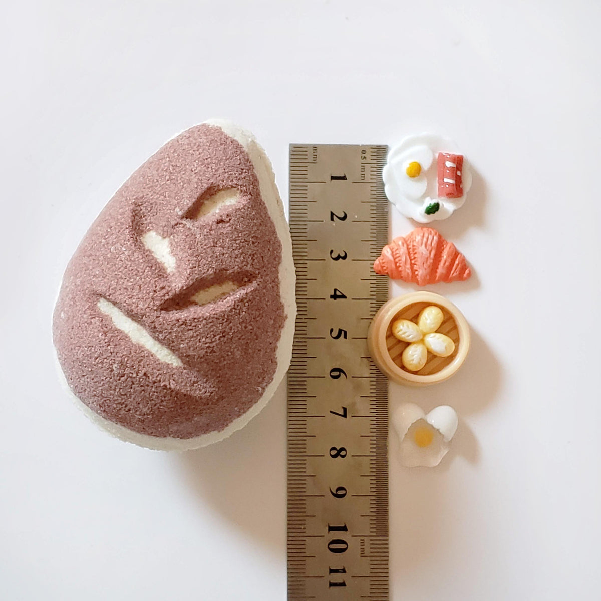 miniature food toy figure surprise bath bomb measuremet