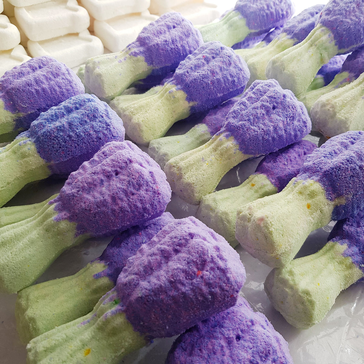 Lavender shaped essential oil bath bomb