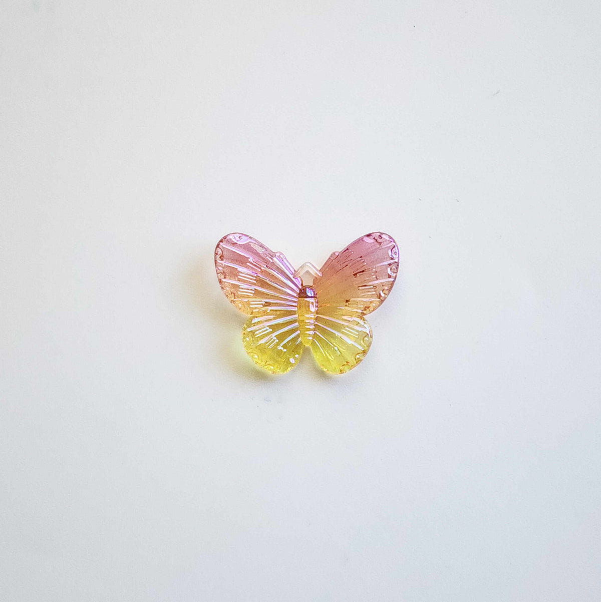 Red and yellow butterfly acrylic charm