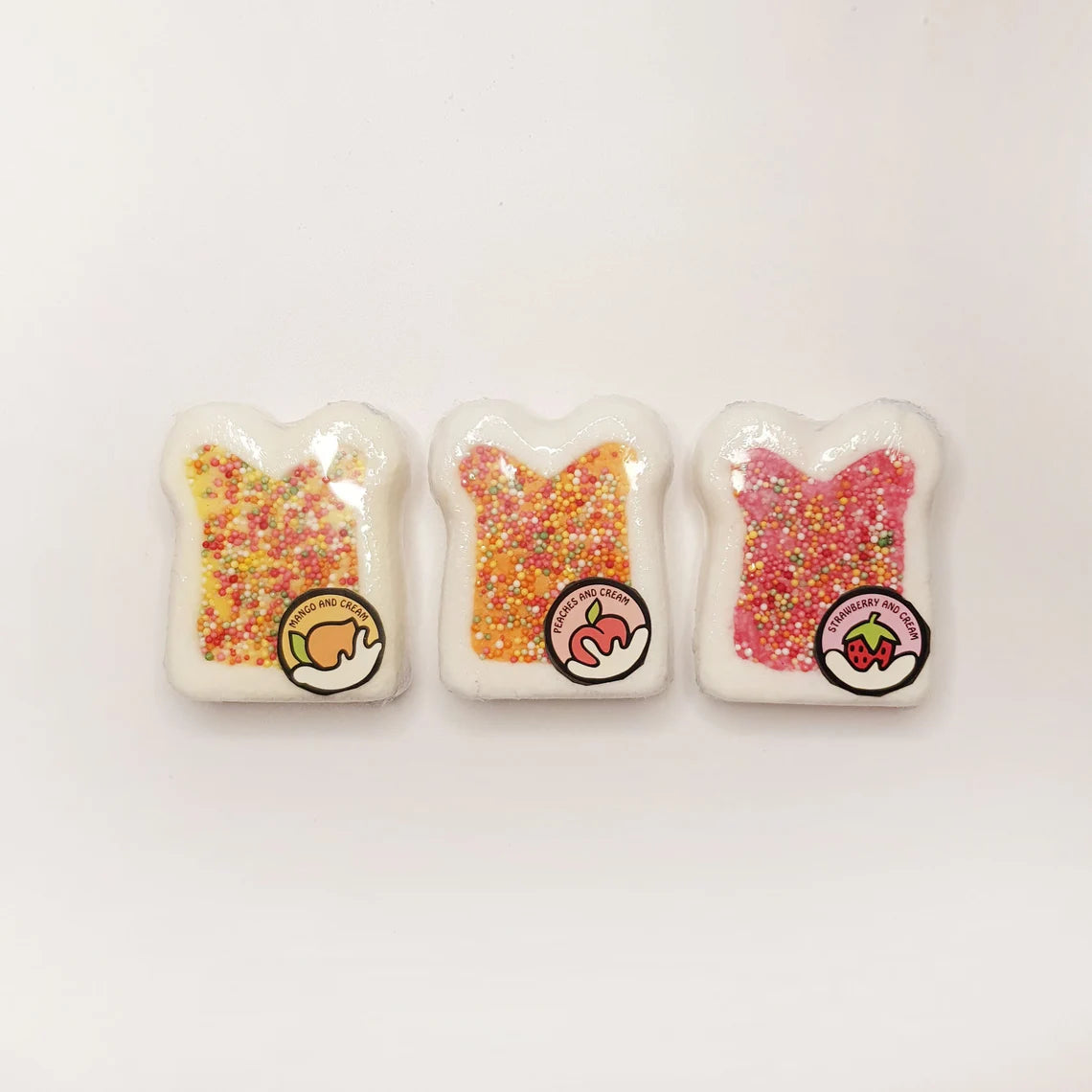 Packaged fairy bread bath bomb