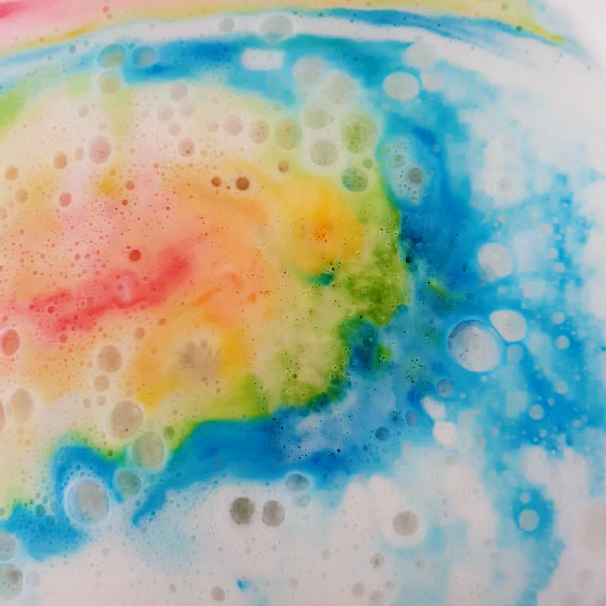 Rainbow skittles pizza bath bomb
