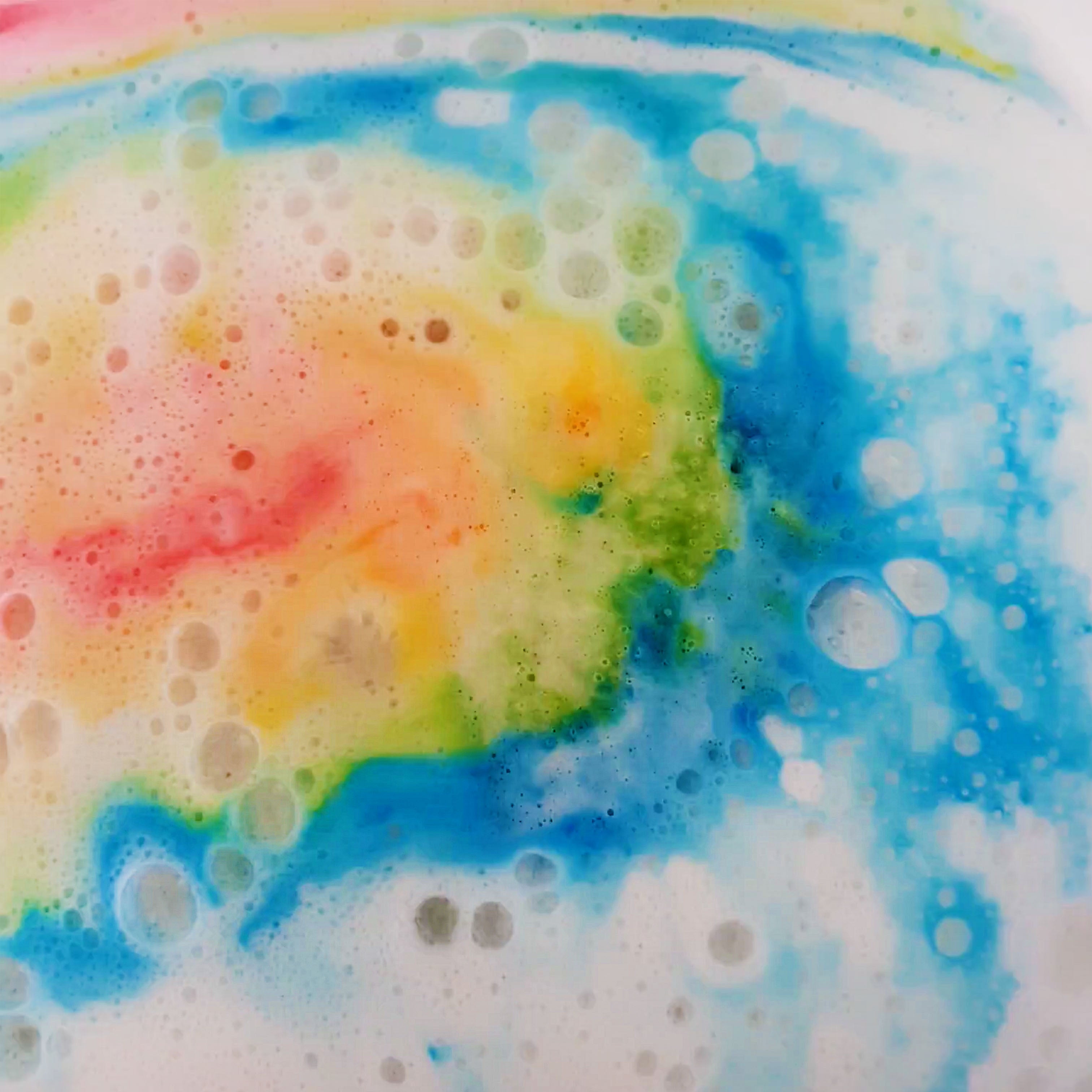 Rainbow skittles pizza bath bomb