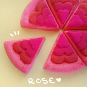 Rose scented pink pizza bath bomb
