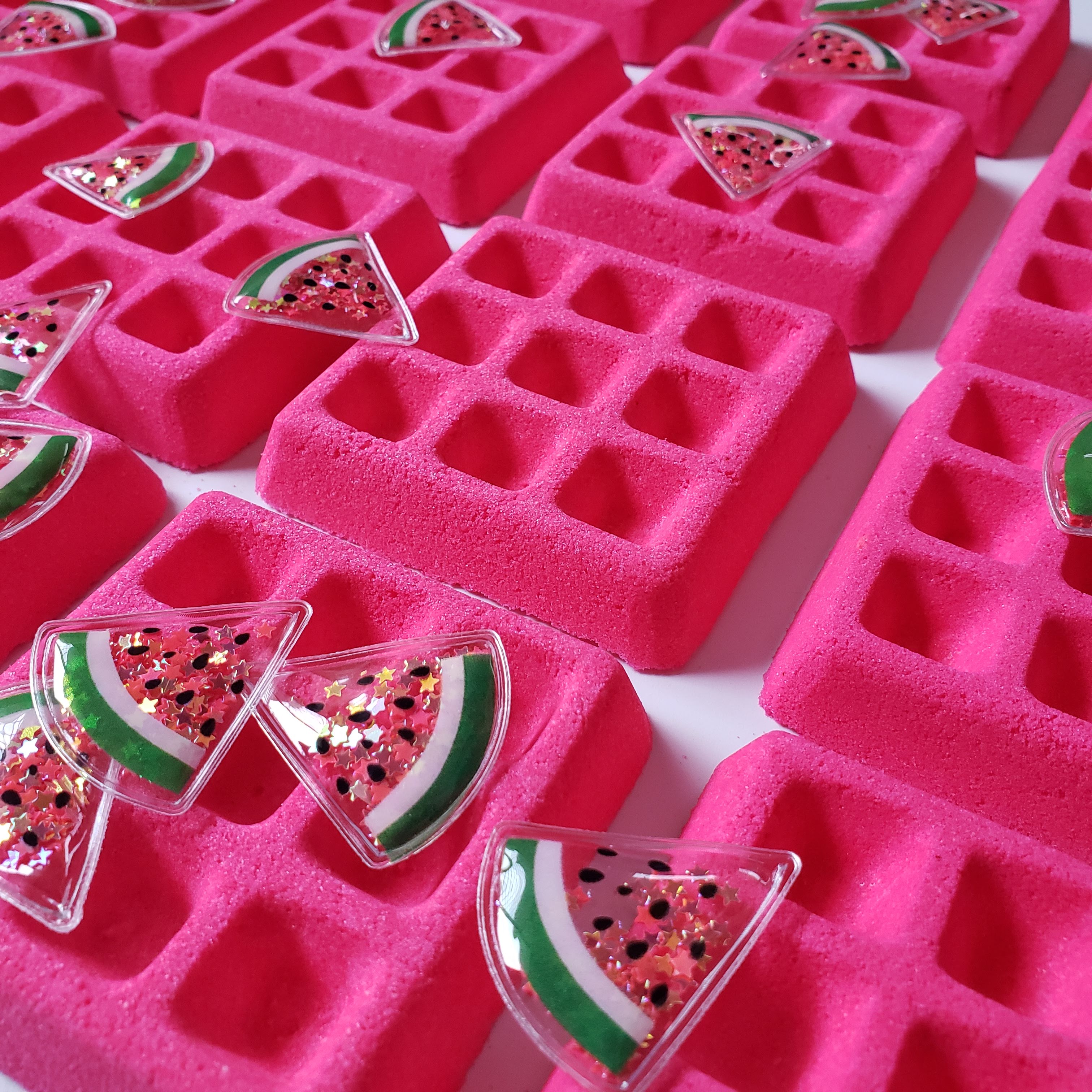 watermelon waffle bath bomb