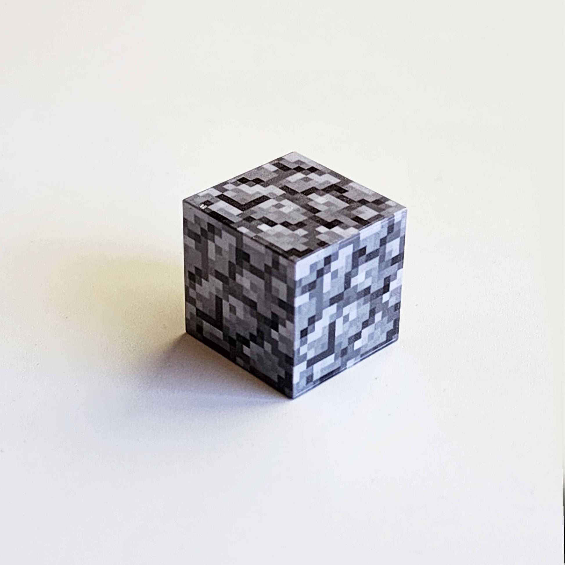 cobblestone textured magnetic minecraft building block