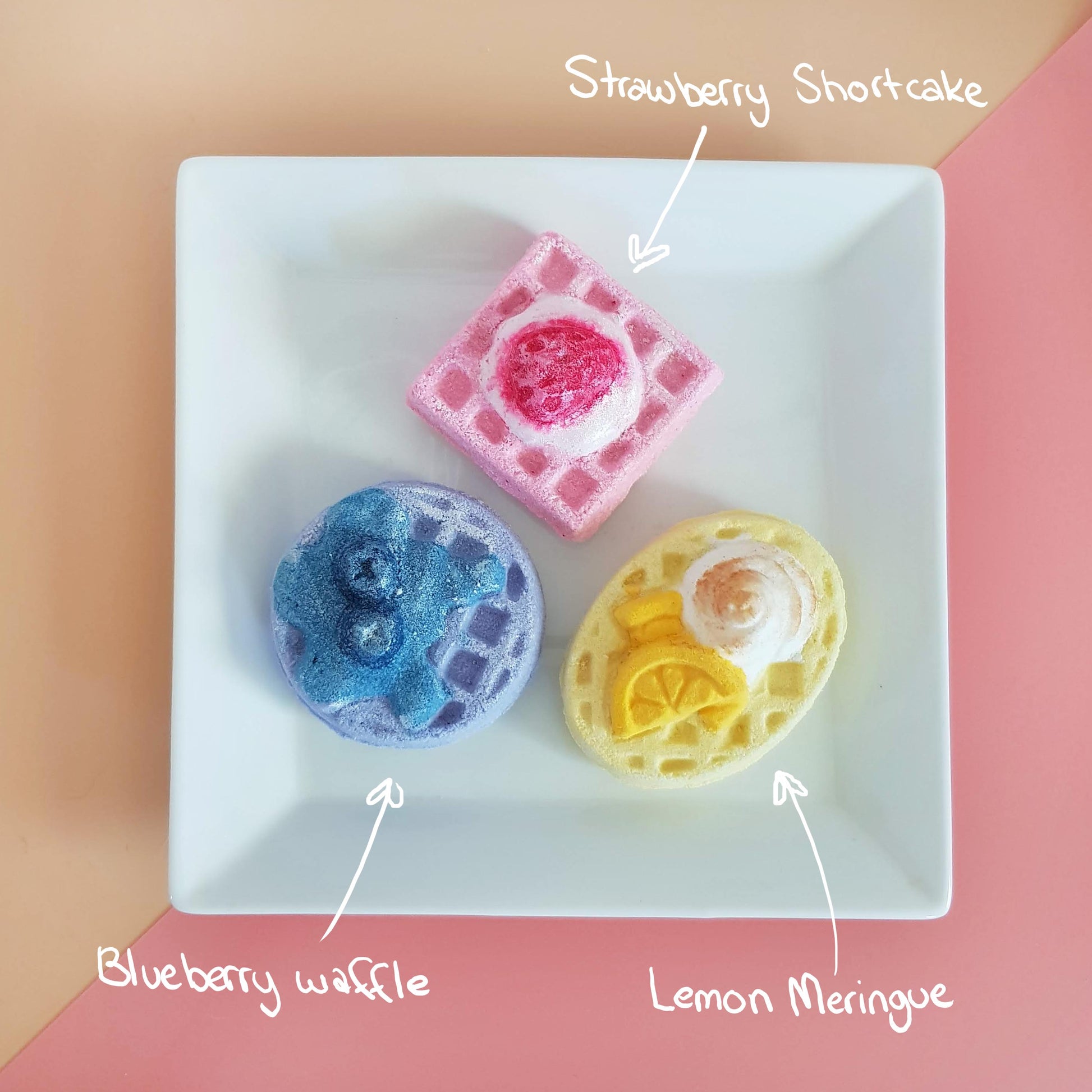 dessert waffle bath bombs