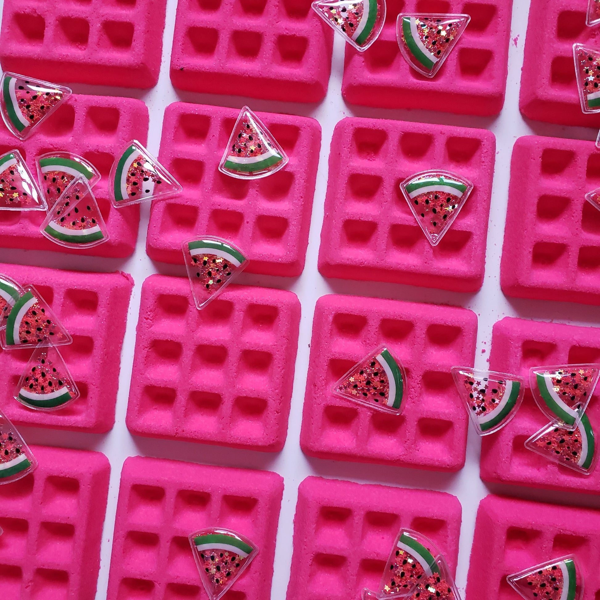 watermelon waffle bath bomb