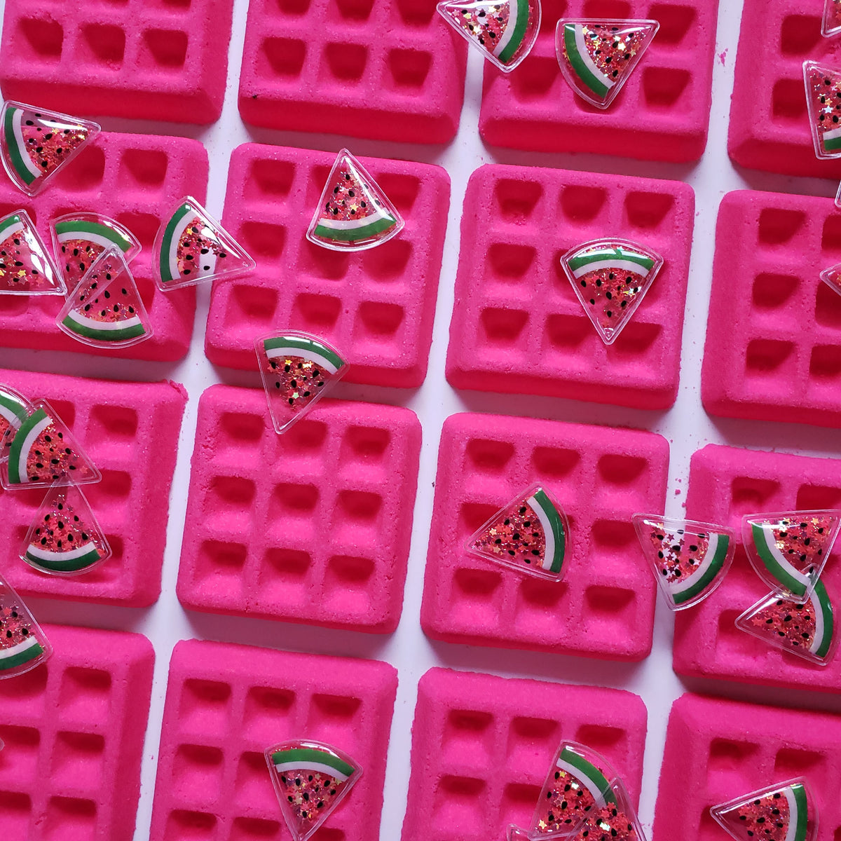 watermelon waffle bath bomb