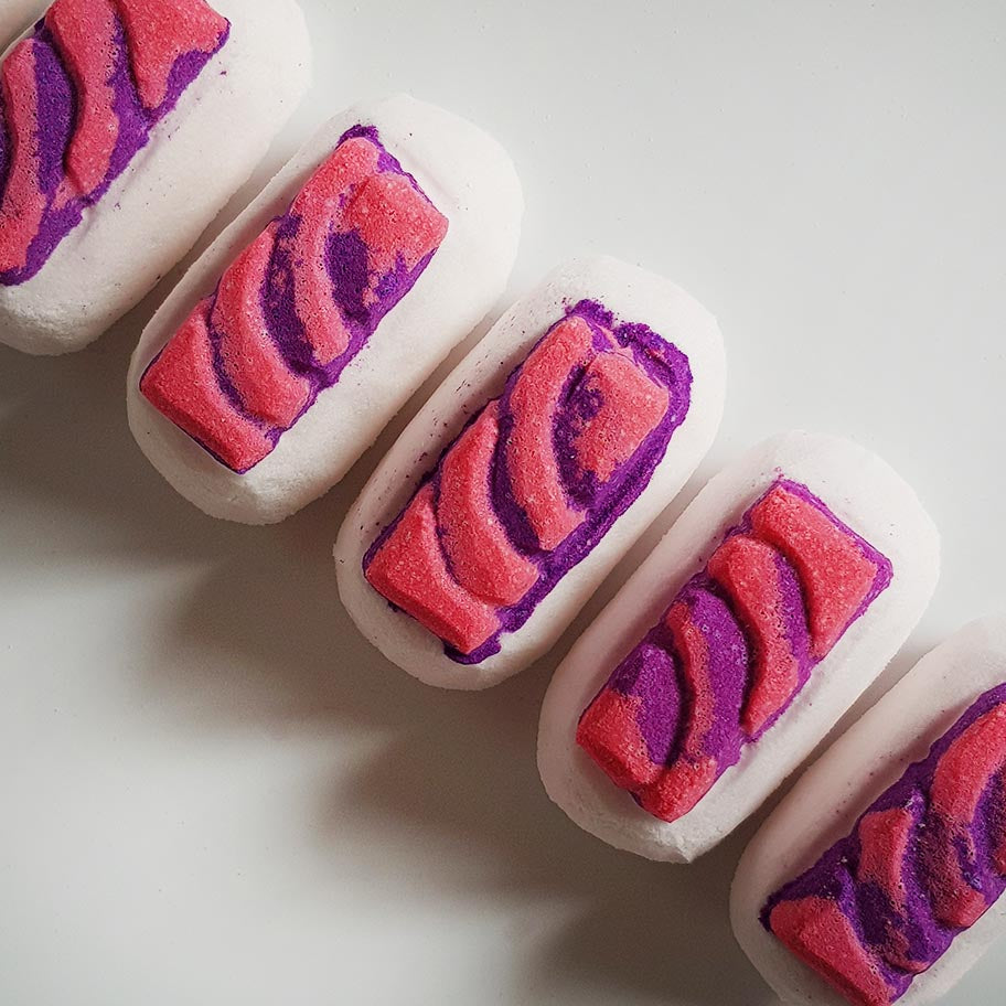 Purple and Pink Grape sushi bath bomb