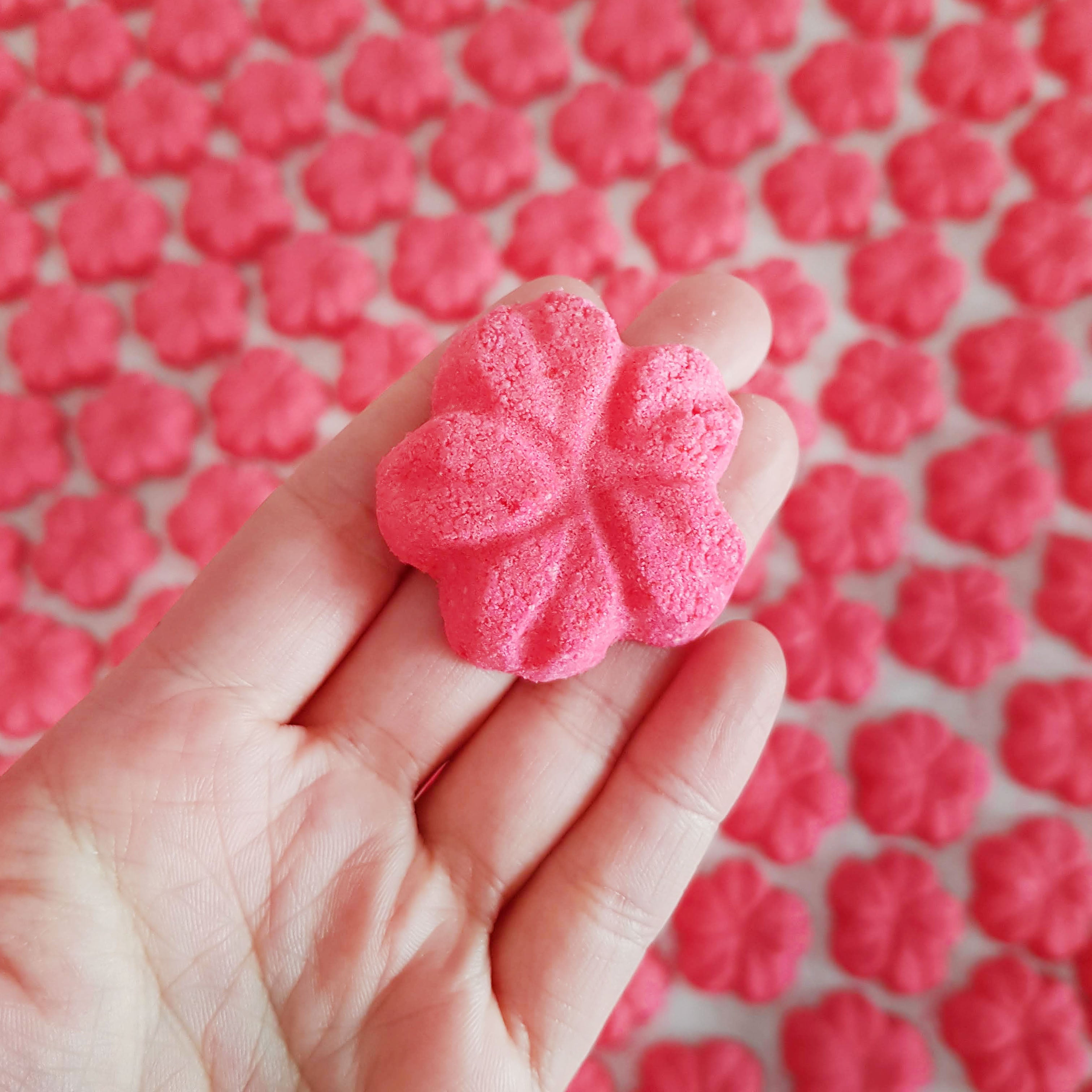 plum blossom flower mini bath bomb