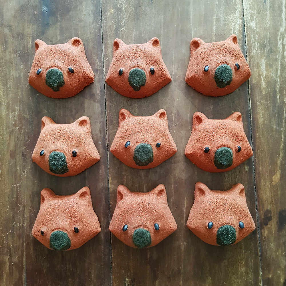 wombat shaped myrtle essential oil bath bomb