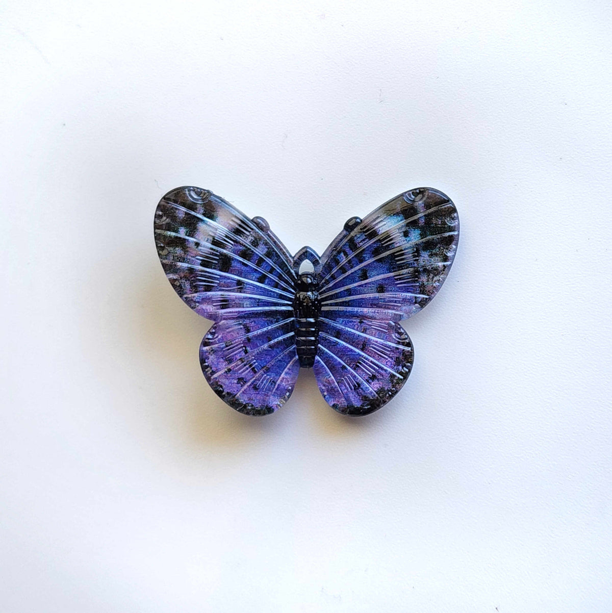 Deep blue acrylic butterfly charm
