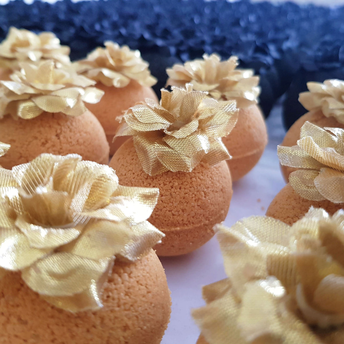 Gold rose bath bomb