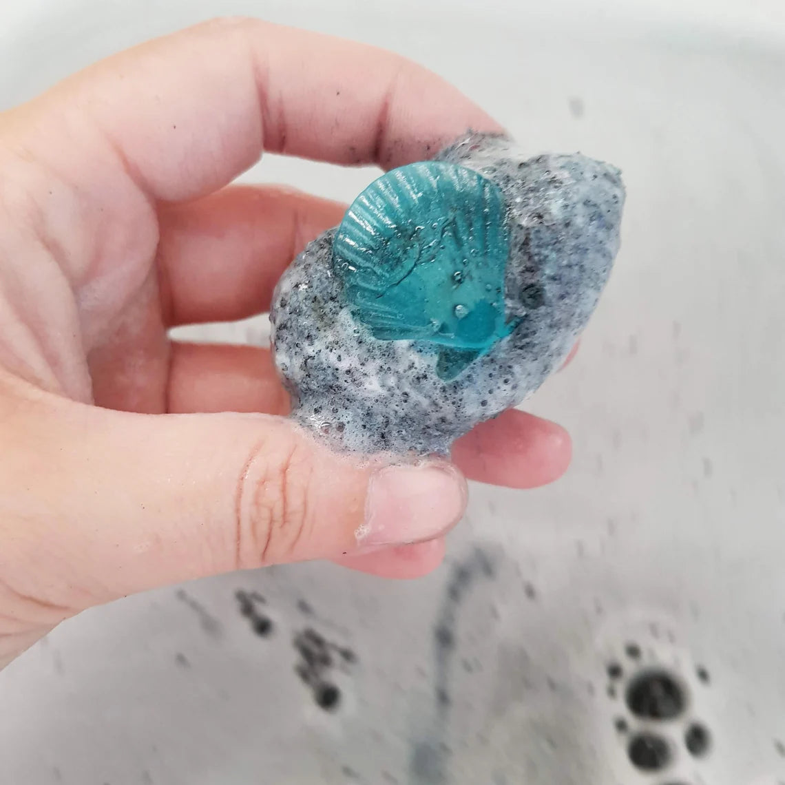activated charcoal surprise bath bomb